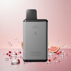 Adalya AD 10000 Puffs Engangs Væbe Vandmelon Is Farve: Rummegrå Design: Sandblæst gummi maling Opladning: USB-C