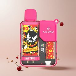 Aivono AIM-TANK 9500 Puffs Disposable Vape Kirsebær Cantaloupe 18ml 650mAh