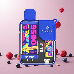 Aivono AIM-TANK 9500 Puffs Engangsdamper Hindbær Blåbær 18ml 650mAh
