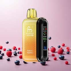Fumot Tornado 20000 Puffs Engangs Vape Blåbær Hindbær med 20ml E-væske Kapacitet og Smart Display