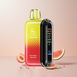 Fumot Tornado 20000 Puffs Engangs Vape Fersken Mango Vandmelon med 20ml E-væske Kapacitet og 850mAh Genopladelig Batteri