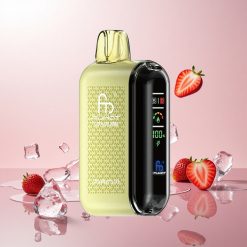 Fumot Tornado 20000 Puffs Engangs Vape Jordbær Is med 20ml E-væske og 850mAh Genopladelig Batteri