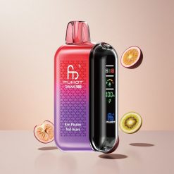 Fumot Tornado 20000 Puffs Engangs Vape Kiwi Passionsfrugt Guava med 20ml E-væske Kapacitet og 850mAh Genopladelig Batteri