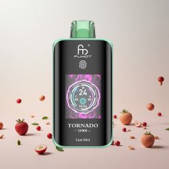 Fumot Tornado 25000 Puffs Disposable Vape Køligt Mynte med HD-skærm og 700mAh Genopladelig Batteri