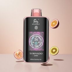 Fumot Tornado 25000 Puffs Disposable Vape Kiwi Passionsfrugt Guava med HD-skærm og Type-C opladning