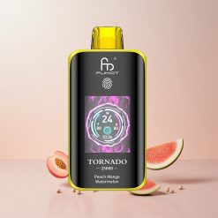 Fumot Tornado 25000 Puffs Engangs Vape Fersken Mango Vandmelon med 20ml E-væske og 700mAh Genopladelig Batteri