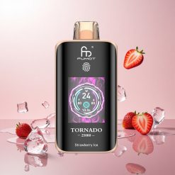Fumot Tornado 25000 Puffs Engangs Vape Jordbær Is med 20ml E-væske og Type-C opladning