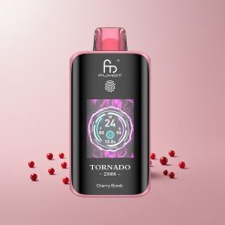 Fumot Tornado 25000 Puffs Engangs Vape Kirsebombe med HD-skærm og 700mAh Genopladelig Batteri