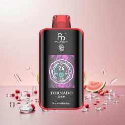Fumot Tornado 25000 Puffs Engangs Vape Vandmelon Is med HD-skærm og 700mAh Genopladelig Batteri