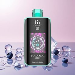 Fumot Tornado 25000 Puffs Engangs-vape Blåbær På Is med HD-skærm og Type-C-ladning
