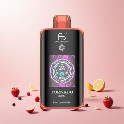 Fumot Tornado 25000 Puffs Engangsdamper Pink Lemonade med HD-skærm og 700mAh Genopladelig Batteri