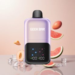 GEEK BAR 2GO 20ml 50000 Puffs To Serier Disposable Vape Pen Fersken Mango Vandmelon Is med Interaktiv Stor Skærm og Opladelig Batteri
