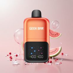 GEEK BAR 2GO 20ml 50000 Puffs To Serier Disposable Vape Pen Vandmelon Bubble Gum Is Op Til 50000 Puffs Interaktivt Stort Skærm 3-niveau Justerbar Smag/Kølighed Dobbelt Tanke med 20mL Kapacitet 5% Nikotinsaltstyrke Træk-Aktiveret med Stram MTL Træk Genopladelig Batteri