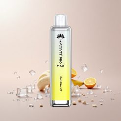 Hayati Pro Max 4000 Puffs Engangs Vape Bananis Is Hayati Pro Max 4000 Puffs Engangs Vape Funktioner: 28x8x20mm 2%, 5% Nikotinstyrke Trækaktiveret Dual 1.1 Ohm Mesh Coil Op til 4000 puff Kraftfuld 1400mAh batteri TPD-overensstemmelse