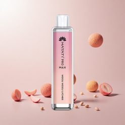 Hayati Pro Max 4000 Puffs Engangs Vape Mogu Mogu Litchi med 1400mAh batteri og 2%, 5% Nicotin Styrke