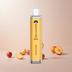 Hayati Pro Max 4000 Puffs Engangs Vape Triple Mango og Hayati Pro Max 4000 Puffs Engangs Vape Funktioner: 28x8x20mm 2%, 5% Nikotinstyrke Træk-aktiveret Dual 1.1 Ohm Mesh Coil Op til 4000 puff 1400mAh batteri LED-lys i bunden Genopladeligt batteri 2ml tank med 10ml auto påfyldning TPD-overensstemmelse