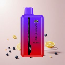 Hayati Pro Ultra 15000 Puffs Disposable Vape Blåbær Hindbær Kirsebær og Hayati Pro Ultra 15000 Puffs Funktioner: Pust: 15000+ Batteri: 850mAh E-væskekapacitet: 2 12ml Nicotinstyrke: 2% Smagsvarianter: 49