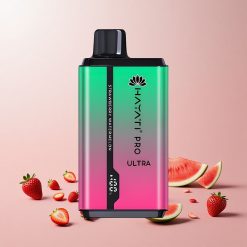 Hayati Pro Ultra 15000 Puffs Engangs Vape Jordbær Vandmelon (15000+ Pust, 49 Smagsvarianter)
