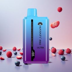 Hayati Pro Ultra 15000 Puffs Smørhår Bomboloni (Blackcurrant Bomboloni) Features: Pust: 15000+ Batteri: 850mAh E-væske Kapacitet: 2 12ml Nikotinstyrke: 2% Smagsvarianter: 49