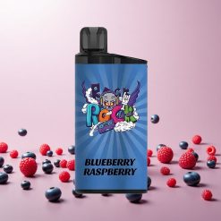 IGET Bar 3500 Puds Engangs Vape Blåbær Hindbær – Størrelse: 41,3x21,3x94,5 mm, 1400 mAh