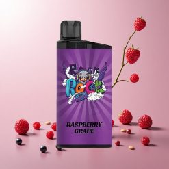 IGET Bar 3500 Puffs Engangs Vape Hindbær Drue (Op til 3500 Puffs, 1400 mAh)