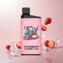 IGET Bar 3500 Puffs Engangs Vape Jordbær Lychee Is – Strøm: 1400 mAh, Størrelse: 41,3x21,3x94,5mm