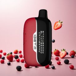 IGET Moon K5000 Puffs Engangs Vape Jordbær Brombær Tranebær (Netvægt: 81,5 g, Puff: Op til 5000 Puffs)
