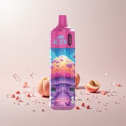 JNR Alien 10000 Puffs Disposable Vape Ferskenis med 850mAh Batteri og Type-C Hurtigopladning