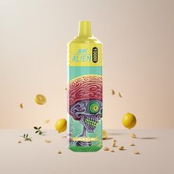 JNR Alien 10000 Puffs Engangs Vape Citron & Lime Features: Ca. 10000 puff 850mAh Batterikapacitet 1.2 Ohm Mesh Coil 0%-2%-5% 20ml E-væske Type-C Hurtigopladning Sporty Design LED (RGB) lys