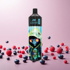 JNR Alien Max 18000 Puffs Engangs Vape Blåbær Hindbær med 20 smage og Smart LED Display
