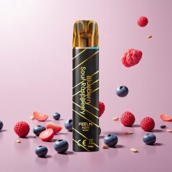 JNR Black&Golden 600+200 Puffs Engangs Vape Blåbær Sur Hindbær (800 Pust, 2ml E-Væske)