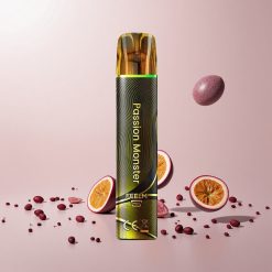 JNR Black&Golden 600+200 Puffs Engangs Vape Passion Monster 800 Pust 2ml E-Væske Kapacitet