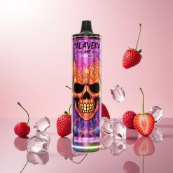 JNR Calavera 11000 Puffs Disposable Vape Jordbær Hindbær Kirsebær Is (Type-C, 850 mAh)