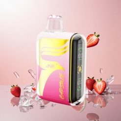 JNR Capsule 15000 Puffs Engangs Vape Jordbær Vandmelon Is Puffs: 15000 Puffs Batterikapacitet: 850mAh E-væskekapacitet: 20ml