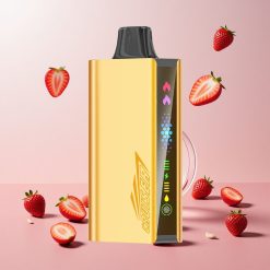 JNR Cruiser 12000 Puffs No-Charge Disposable Vape Chupa Chups Jordbær med 3500 mAh Batteri og 25ml E-væske