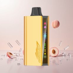 JNR Cruiser 12000 Puffs No-Charge Disposable Vape Peach Ice (Fersken Is) med 3500 mAh batteri og 25ml e-væske