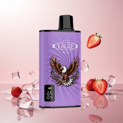 JNR EAGLE Smart 23000 Puffs Disposable Vape Jordbær Is med Digital Skærm & Justerbar Luftflow