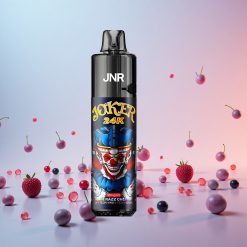 JNR Joker 24K Puffs Disposable Vape Blå Hindbær Kirsebær med Synligt E-væske Niveau og 800mAh Batteri