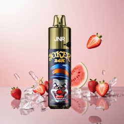 JNR Joker 24K Puffs Disposable Vape Jordbær Vandmelon Is 2+10ml Genopfyldelig Pod Synlig E-væskeniveau 800mAh Batteri Type-C Opladning 2% nikotinindhold