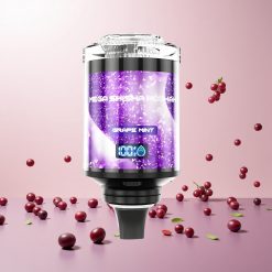 JNR Mega Shisha Hookah 100K Skrivebordskompatibilitet Drue Mynte med 100.000 pust og 60ml e-væske kapacitet