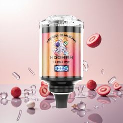 JNR Mega Shisha Hookah Desktop Kompatibilitet 100K Lush Is Features: 70,2mm x 70mm x 43,2mm Dimensioner 100.000 puff 60ml e-væskekapacitet 2200mAh Genopladeligt batteri Type-C hurtigopladning Åndedrætslys Interaktivt smartskærm Justerbar luftgennemstrømning 2% nikotinstyrke