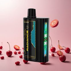 JNR Radiance 31000 Puffs Engangs Vape BRUSENDE CHERRY COLA Features: Ca. 31000 Puffs 28ml E-væske Smart Animation Screen Dual Mesh Coil 950 mAh Genopladeligt Batteri Type-C Opladningsport Nicotinindhold 2%