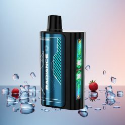JNR Radiance 31000 Pugs Disposable Vape BLÅ HINDBAER IS Funktioner: 28ml E-væske Smart Animationsskærm