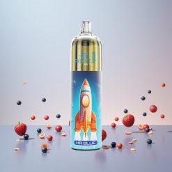 JNR Rocket-X 12400 Puds Engangs Vape Mr Blå med Justerbar Luftstrøm og RGB-belysning