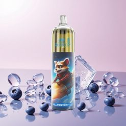 JNR Rocket-X 12400 Puffs Disposable Vape Blåbær Is med Justerbar Luftflow og RGB-belysning