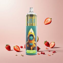 JNR Rocket-X 12400 Puffs Disposable Vape Jordbær Kiwi med Justerbar Luftstrøm og RGB-lys