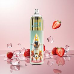 JNR Rocket-X 12400 Puffs Engangs Vape Jordbær Is med Justerbar Luftgennemstrømning og RGB-lys