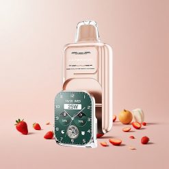 JNR VapeWatch 30000 Puffs Engangs Vape Jordbær-Banan Regular Mode: 30.000 pust Pulse Mode: 18.000 pust