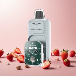 JNR VapeWatch 30000 Puffs Engangs Vape Jordbær Is Batterikapacitet: 1000mAh E-væskekapacitet: 19mL