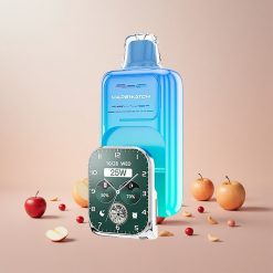 JNR VapeWatch 30000 Puffs Engangs Vape Sur Æble Is Batterikapacitet: 1000mAh E-væskekapacitet: 19mL